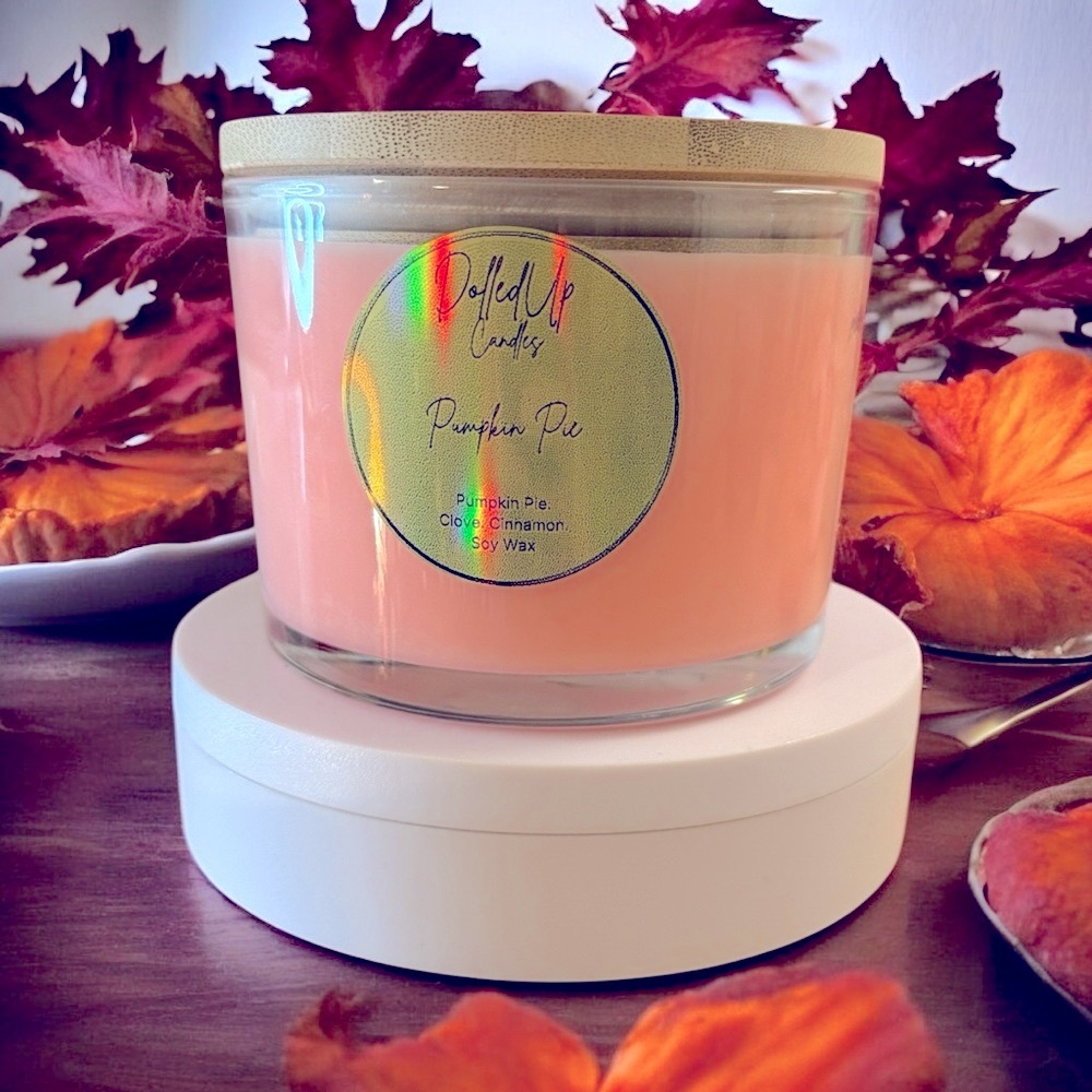 16oz Pumpkin Pie Soy Candle | Fall Scented Candle